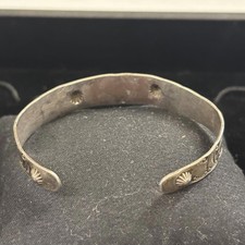 Vtg 50s/60s sterling turquoise Fred Harvey Era Navajo cuff  - Additional view 4