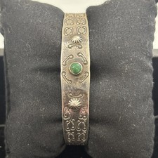 Vtg 50s/60s sterling turquoise Fred Harvey Era Navajo cuff