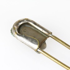 Vintage Fred Harvey Era Navajo Turquoise Extra Large Safety Pin Brooch - Additional view 5