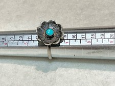 🔥Antique Fred Harvey-era Native American Cabochon Turquoise 925 Silver Lot of 3 - Additional view 13