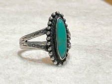 🔥Antique Fred Harvey-era Native American Cabochon Turquoise 925 Silver Lot of 3 - Additional view 9