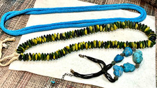 🔥1930’s Chunky Fred Harvey-era Native American Baby Blue Turquoise Necklaces - Additional view 14
