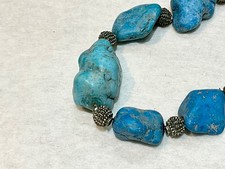 🔥1930’s Chunky Fred Harvey-era Native American Baby Blue Turquoise Necklaces - Additional view 9