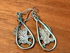 š„Vintage Fred Harvey-era Native American 925 Silver Thunderbird Eagle Earrings - Additional view 6