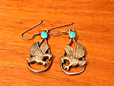 🔥Vintage Fred Harvey-era Native American 925 Silver Thunderbird Eagle Earrings