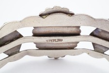 Vtg Fred Harvey Era Navajo Sterling Silver Green Turquoise Cuff Bracelet 6.75