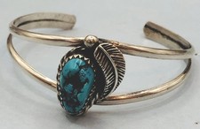 5 Vtg Fred Harvey Era Native American Cuff Bracelets w.MOP ,Turquoise, Coral 68G - Additional view 5