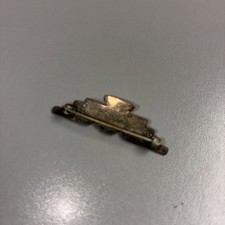 Fred Harvey Era Navajo Hand Stamped Sterling Silver Turquoise Thunderbird Pin - Additional view 1