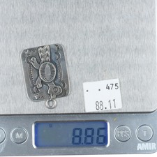 Art Lewis Choctaw sterling silver Fred Harvey era roadrunner pendant/fob/charm - Additional view 5