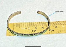 🔥Native American 1950’s Fred Harvey 925 Sterling Turquoise Sunrise bracelet - Additional view 7