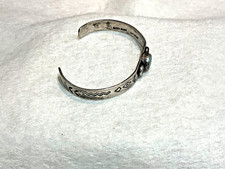 š„Native American 1920s Fred Harvey 925 Silver Kingman Turquoise Bracelet Arrow - Additional view 4