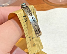 š„Native American 1920s Fred Harvey 925 Silver Kingman Turquoise Bracelet Arrow - Additional view 10