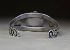 Vintage Fred Harvey Era Navajo Sterling Silver Turquoise Cuff Bracelet Size 6.75 - Additional view 4