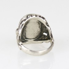 Old Fred Harvey Era Sterling Silver Thunderbird Turquoise Ring Sz 9.5 - Additional view 3