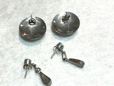 🔥Old Pawn 1930’s Fred Harvey Native American Turquoise Squash Blossom Earrings - Additional view 10