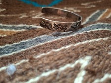 Fred Harvey Era Native American Sterling Silver .925 Bracelet 1930's - Additional view 3