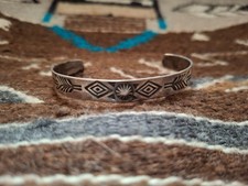 Fred Harvey Era Native American Sterling Silver .925 Bracelet 1930's