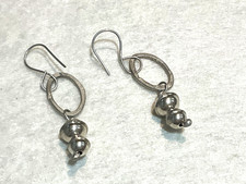 🔥Old Pawn 1930s Fred Harvey Native America Bench Bead Dangle Primitive Earrings