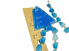 🔥Vintage 1950’s Fred Harvey Native American 22 Thunderbird Necklace 800 Silver - Additional view 5