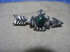 Fred Harvey era silver arrow with thunderbird and whirling logs