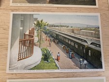 VTG 10 PACK CALIFORNIA POSTCARDS FRED HARVEY OVERLAND SET NO 5 TRAINS DESERT ETC - Additional view 6