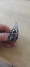 Fred Harvey Ultimate Pretty Girl Sterling Turquoise Bracelet Needs Repair - Additional view 5