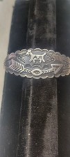 Fred Harvey Sterling Silver Dog and Arrow Cuff Vintage Cuff - Additional view 1
