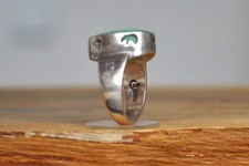 Fred Harvey Era Carolyn Pollack Turquoise Green Ring - Size 6 - Stamped and Test - Additional view 3