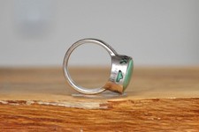 Fred Harvey Era Carolyn Pollack Turquoise Green Ring - Size 6 - Stamped and Test - Additional view 5