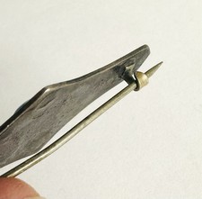 VTG Fred Harvey Era Sterling Silver Turquoise Early C Clamp Brooch Pin Southwest - Additional view 1