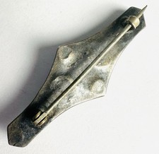 VTG Fred Harvey Era Sterling Silver Turquoise Early C Clamp Brooch Pin Southwest - Additional view 3