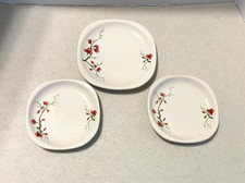 Fred Harvey Railroad Trend Syracuse China Cherry Blossom set of 3 small plates - Additional view 1