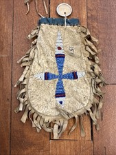 Antique Native American Sioux Beaded Tobacco Bag w/Original Fred Harvey Tag - Additional view 13