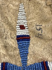 Antique Native American Sioux Beaded Tobacco Bag w/Original Fred Harvey Tag - Additional view 14