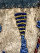 Antique Native American Sioux Beaded Tobacco Bag w/Original Fred Harvey Tag - Additional view 4