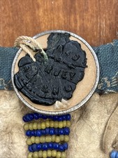 Antique Native American Sioux Beaded Tobacco Bag w/Original Fred Harvey Tag - Additional view 9