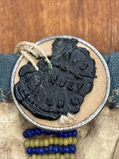 Antique Native American Sioux Beaded Tobacco Bag w/Original Fred Harvey Tag - Additional view 10