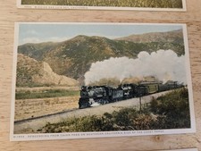 VTG 10 PACK CALIFORNIA POSTCARDS FRED HARVEY OVERLAND SET NO 5 TRAINS DESERT ETC - Additional view 10