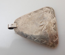 Vntage Navajo Fred Harvey Era Turquoise Dog Sterling Silver Necklace Pendant Tag - Additional view 4