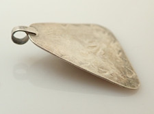 Vntage Navajo Fred Harvey Era Turquoise Dog Sterling Silver Necklace Pendant Tag - Additional view 5