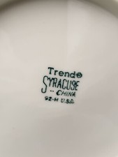 Trend Syracuse China Berkeley Pattern Fred Harvey Railroad Plates 6.75