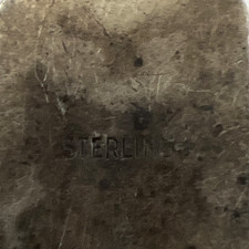 Vintage Navajo Sterling Silver Fred Harvey Dog Tag Pendant 3.5g Patina Southwest - Additional view 1