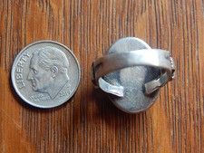 Fred Harvey Era Thunderbird Green Turquoise Sterling Silver or Coin Size 5 - Additional view 8