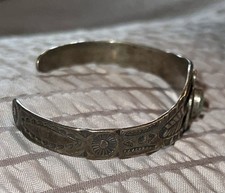 OLD FRED HARVEY ERA Navajo THUNDERBIRD Turquoise Sterling silver Bracelet - Additional view 3