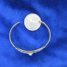 VINTAGE SOUTHWEST FRED HARVEY CUFF BRACELET W/ TURQUOISE SMALL SIZE - Additional view 8