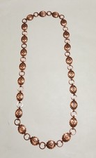 Vintage Fred Harvey Southwestern Concho Copper Necklace 16
