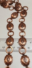 Vintage Fred Harvey Southwestern Concho Copper Necklace 16