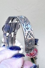 WONDERFUL Fred Harvey Era Native American Sterling Silver Turquoise Bracelet - Additional view 13