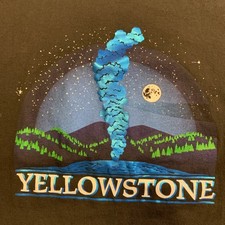 Vtg Yellowstone Old Faithful Iridescent T Shirt Fred Harvey USA Made Size XL!!! - Additional view 2