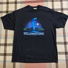 Vtg Yellowstone Old Faithful Iridescent T Shirt Fred Harvey USA Made Size XL!!!